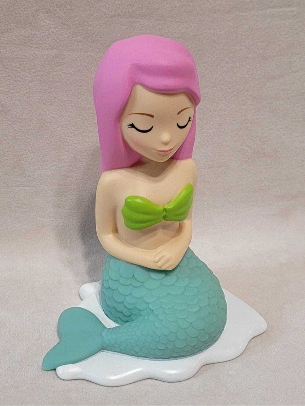 7" Mood lamp light pink hair mermaid light up pastel decor